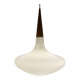 Suspension en opaline et teck Louis Kalff