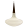 Suspension en opaline et teck Louis Kalff