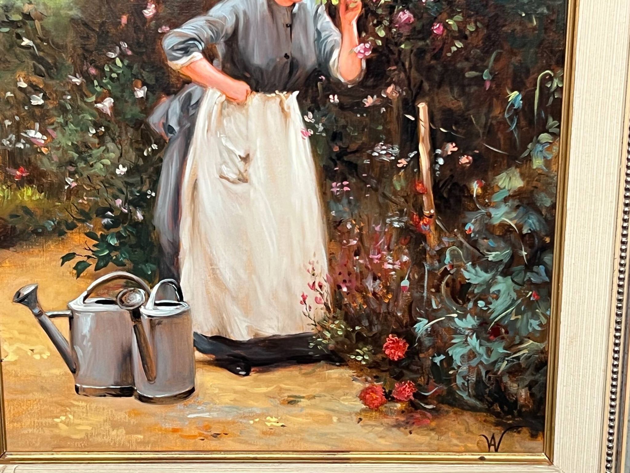 Painting "Girl with flowers".