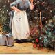 Painting "Girl with flowers".