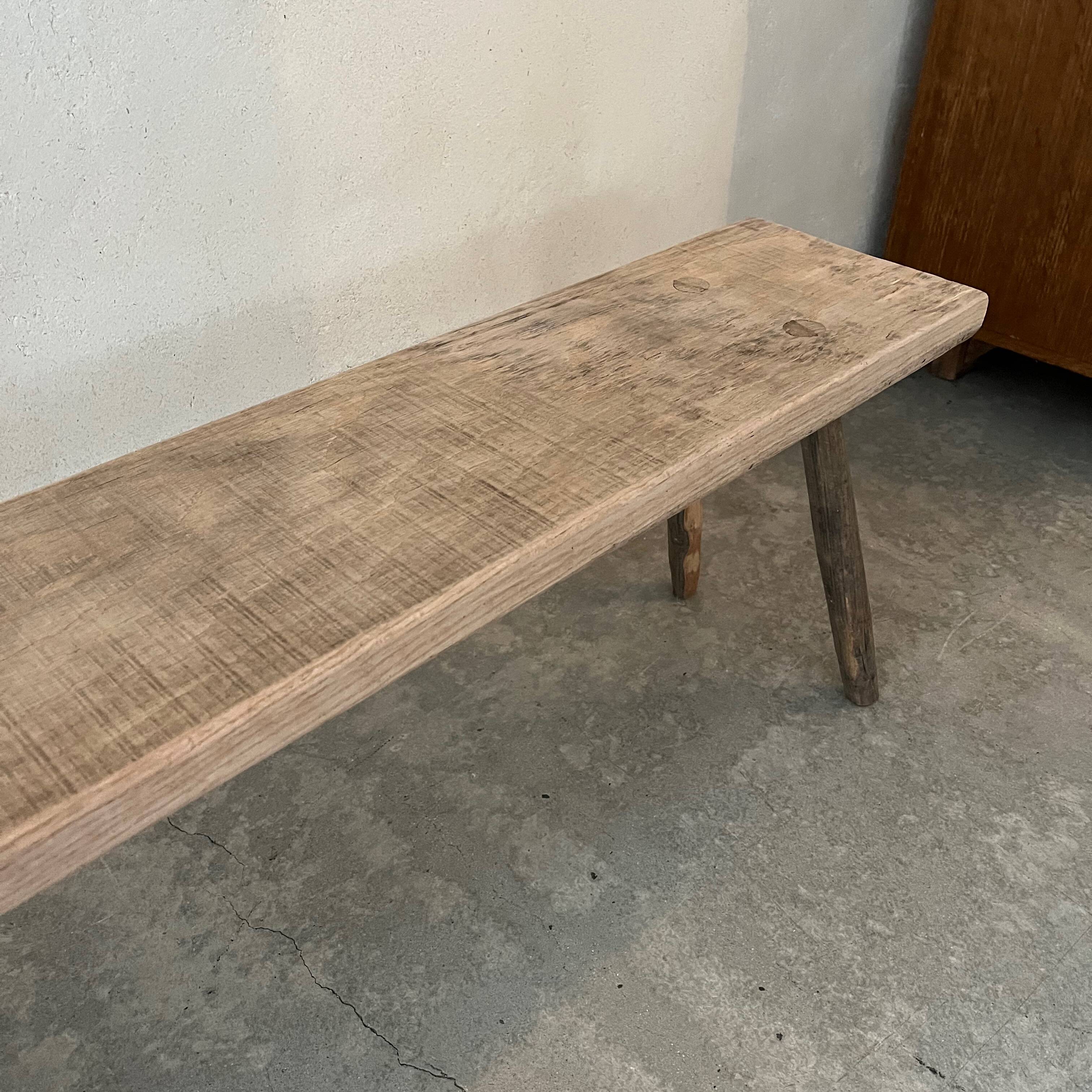 Small wooden bench