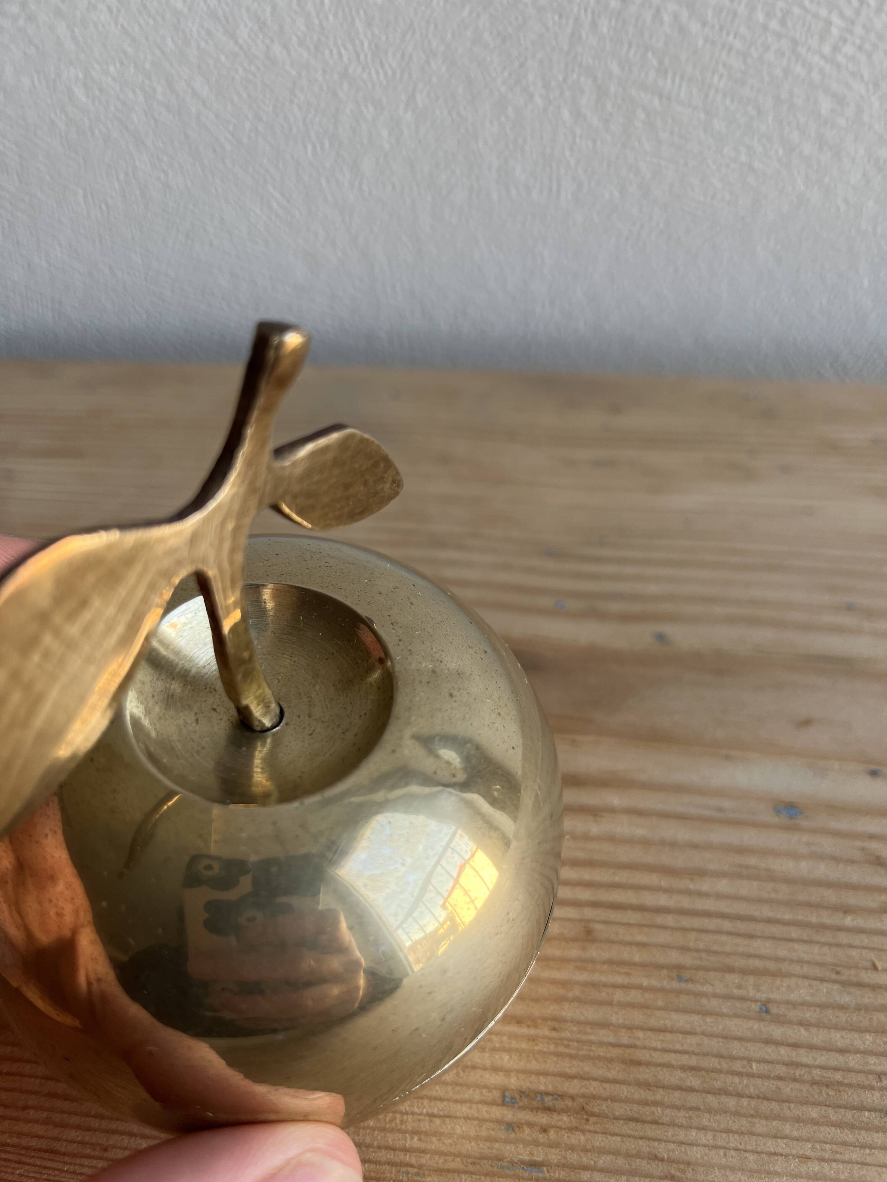 Vintage brass apple pear boxes