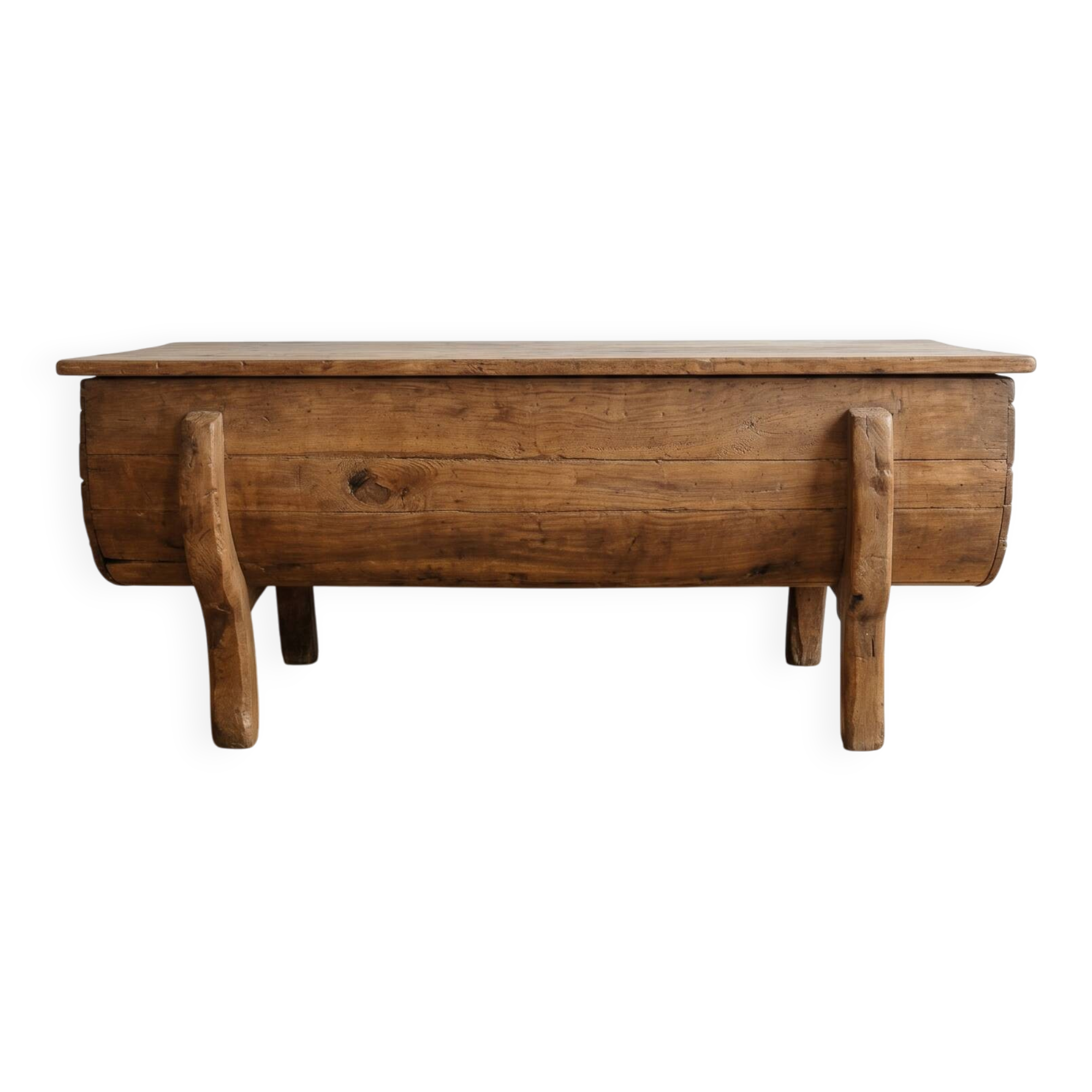 Pétrin ancien en bois massif