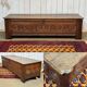 18th-century Breton chestnut bank bench