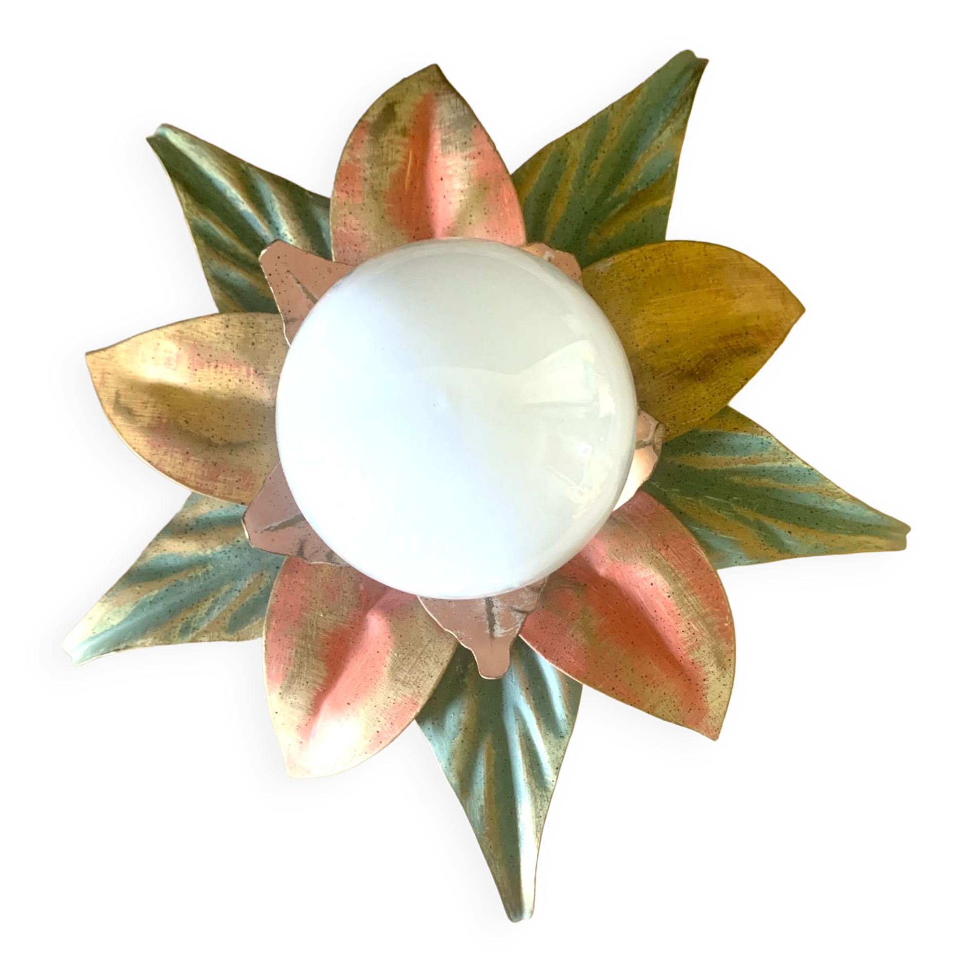 Metal flower wall lamp