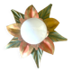 Applique fleur métal