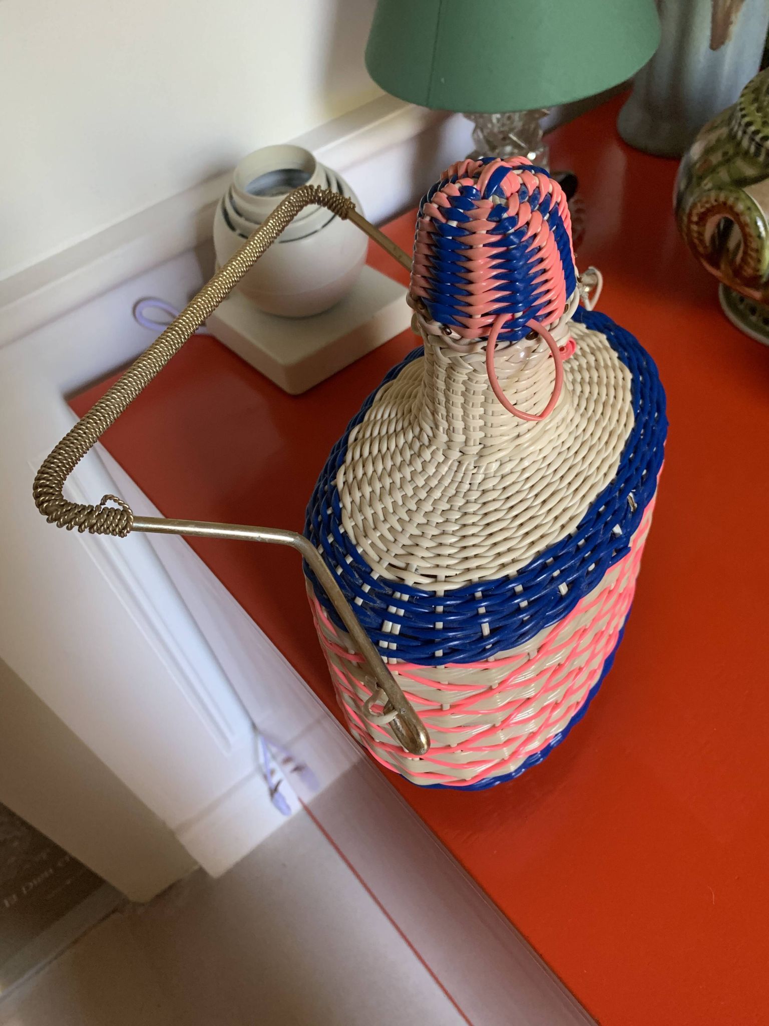Large Scoubidou water bottle with golden handle