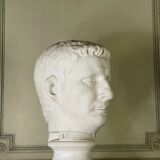 Plaster bust of a Roman emperor