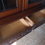 20th century oak display cabinet