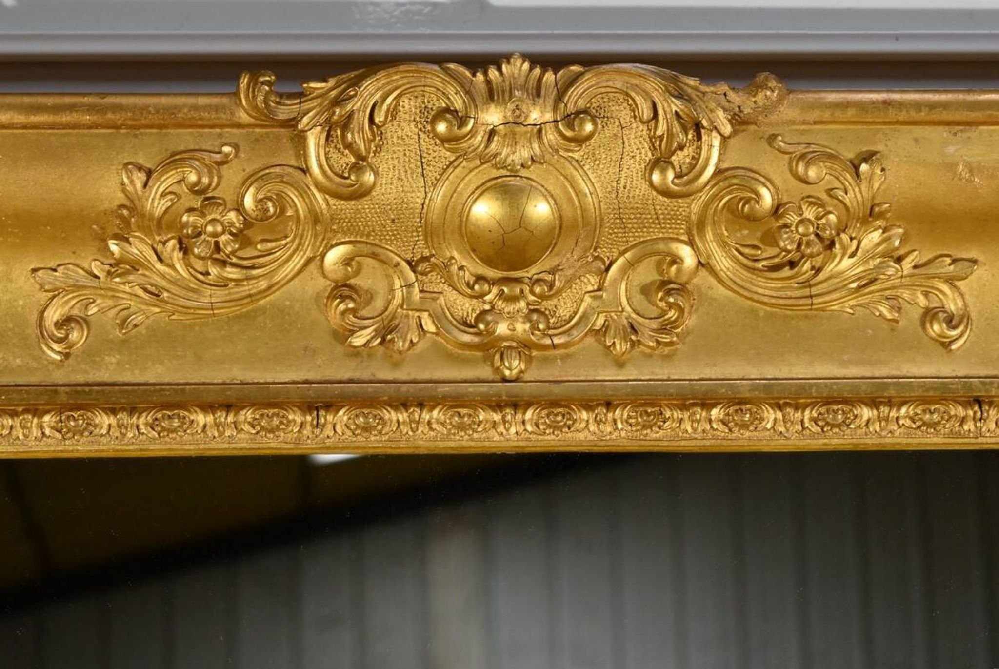 Important Gilded Mirror, Louis XIV style – Mid 19th century