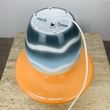 80s glass mushroom lamp, vintage