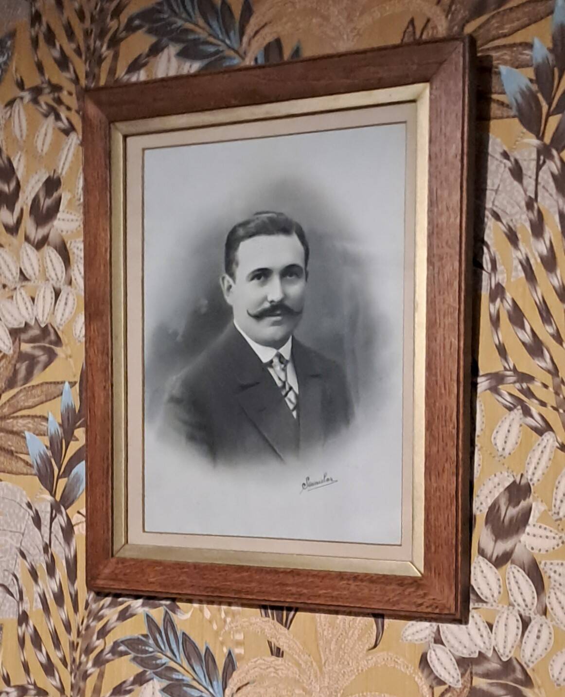 Lot of 2 victorian couple photo frames portrait ancestor painting woman and man xix france