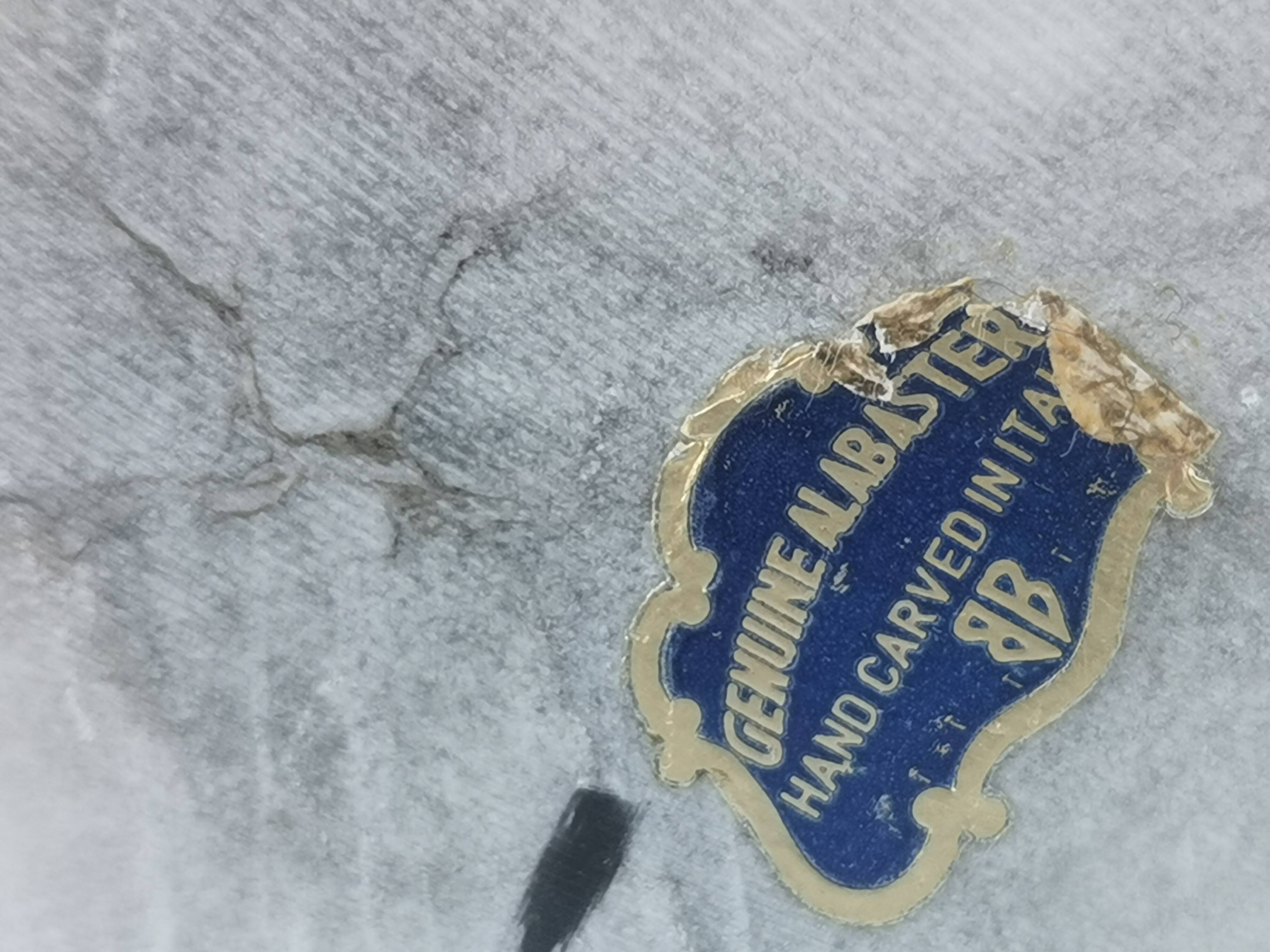 Pair of “penguins” bookends in alabaster