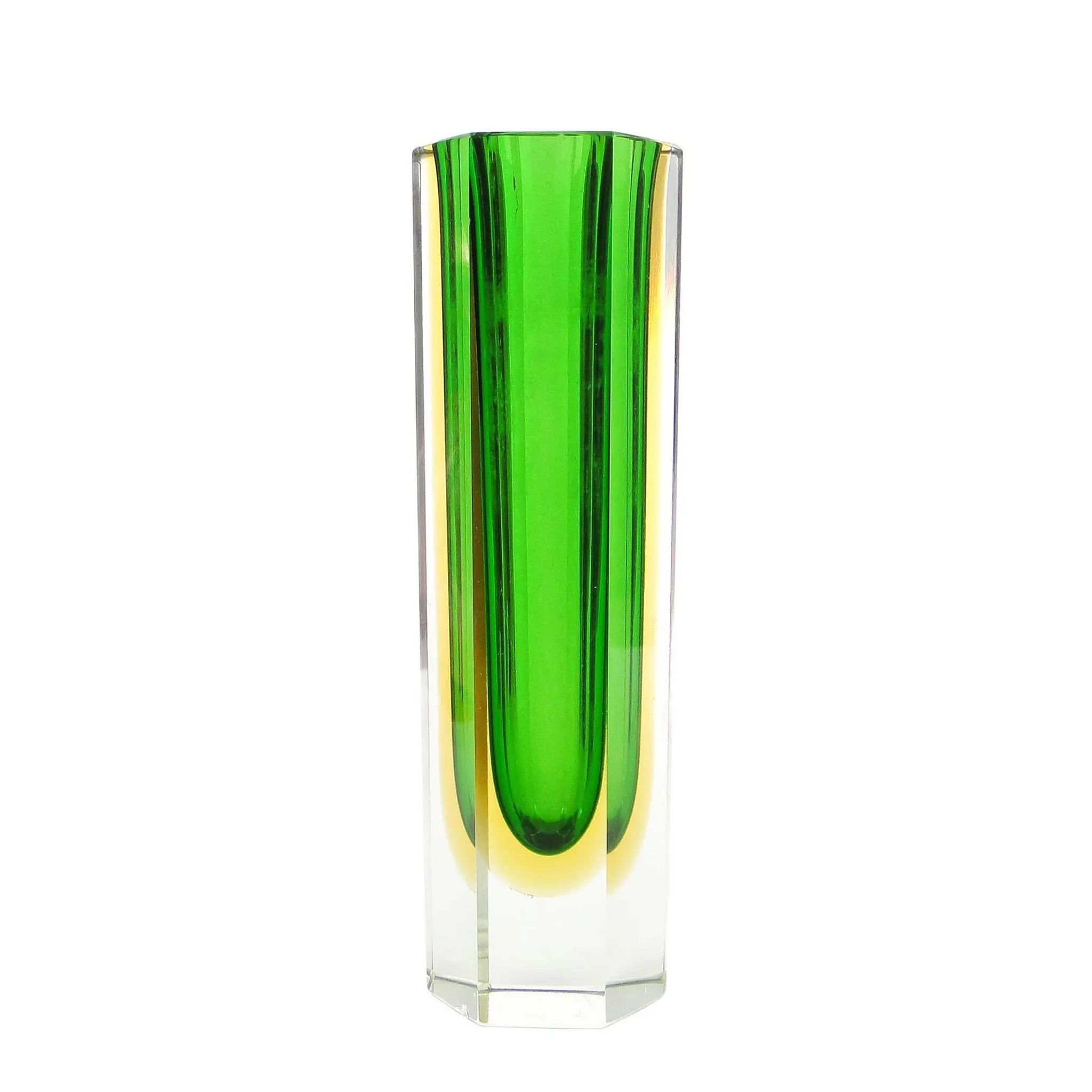 Murano Sommerso vase, mid-century modern, glass, designed by F. Poli, Italy, 1950s