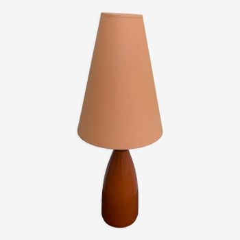 Lampe d'Albret en céramique émaillée terracota vintage et design