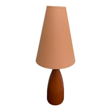 Lampe d'Albret en céramique émaillée terracota vintage et design