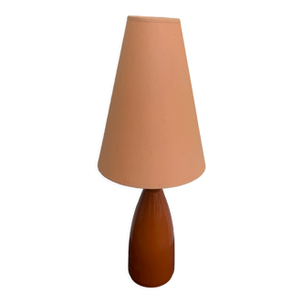 Lampe d'Albret en céramique émaillée terracota vintage et design
