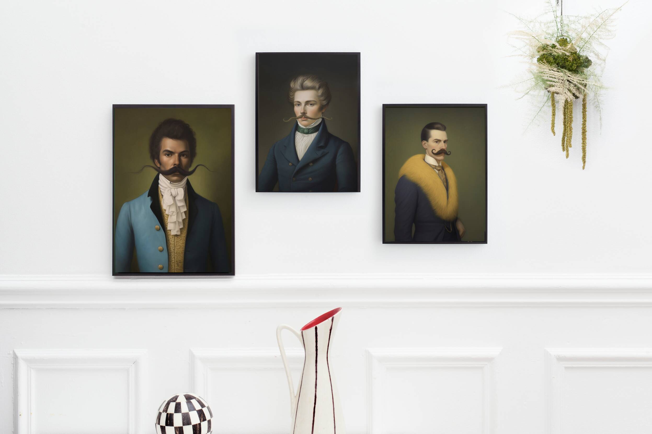 Old portrait - “Les moustachu-es” series