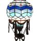 Lampe montgolfière de table en vitrail façon Tiffany