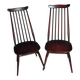 Pair of Ercol Goldsmith Scandinavian chairs from the 1960s.