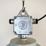 Vintage Industrial Aluminium Lamp with Milk Glass, 1970s