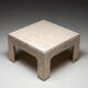 Table basse carrée en travertin 1980