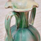 Mint green glazed ceramic amphora vase