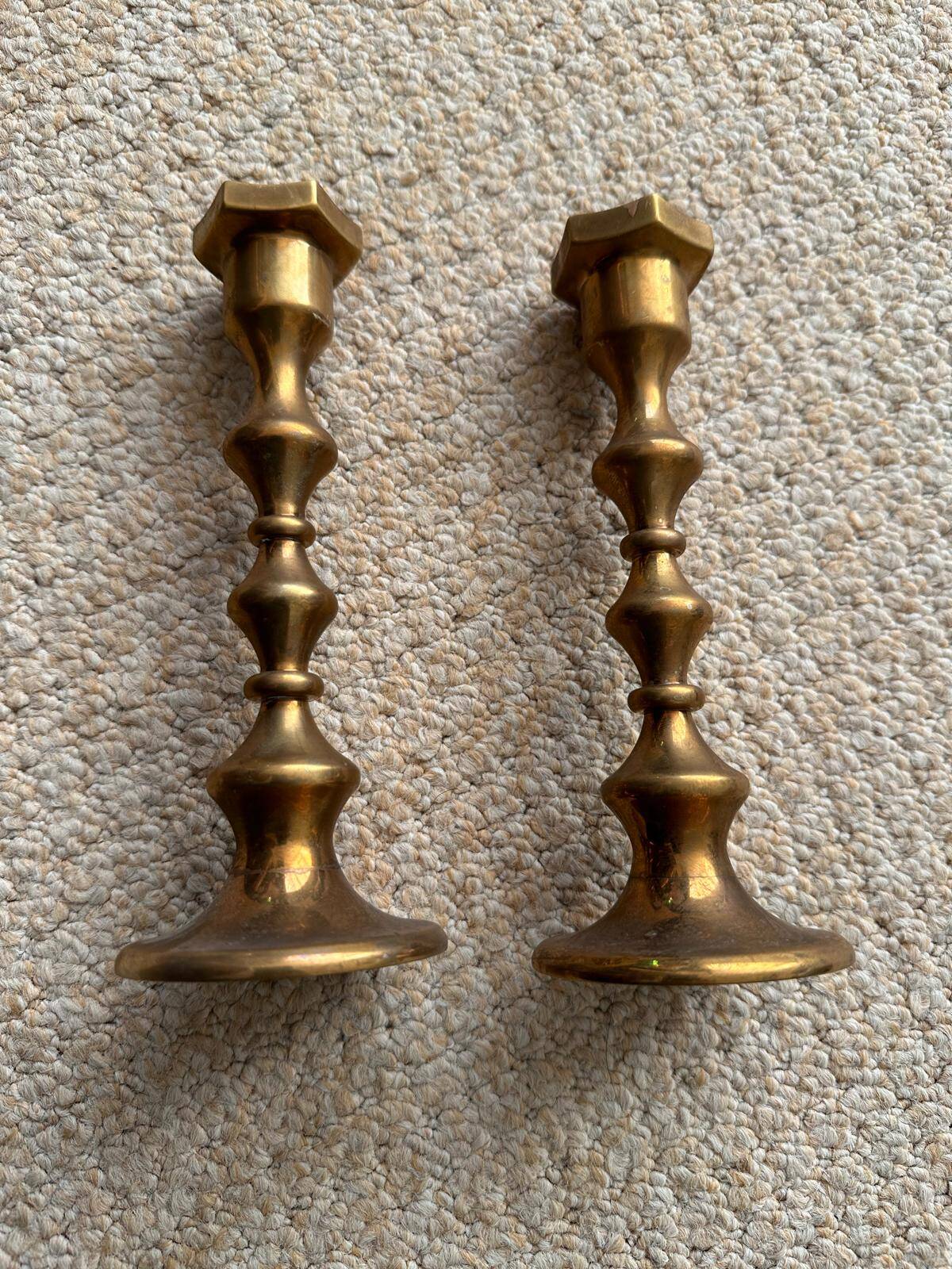 Three-Arm Swedish Brass Candelabra by Gusum circa 1970