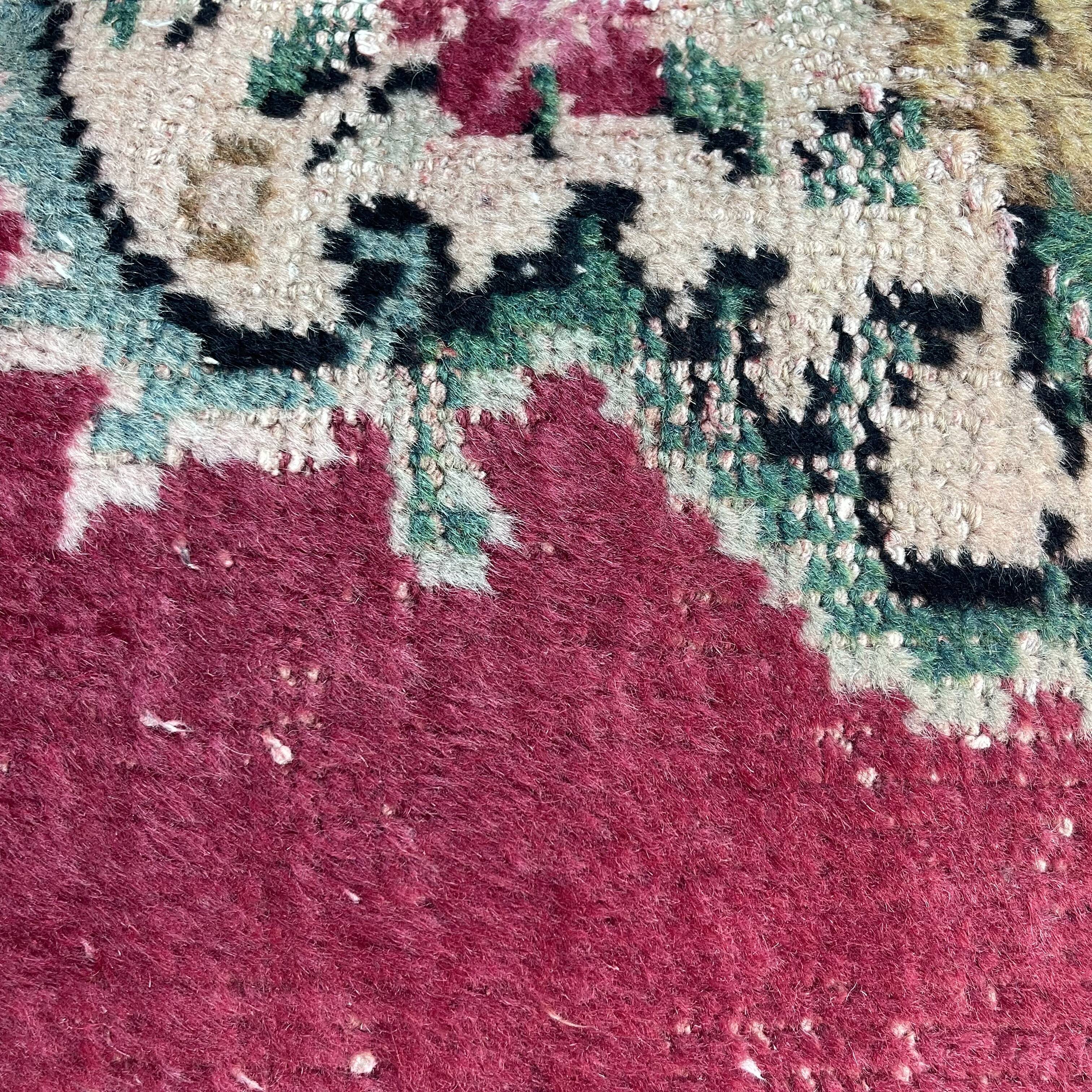 Vintage turkish rug cushion cover, 30 x 50 cm