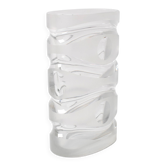 Mid-Century Iced Crystal Glass Vase: Peill & Putzler, Germany, 1960s