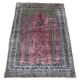 Vintage Anatolian prayer rug made of hand-knotted wool.