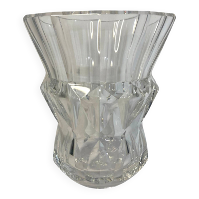 Val Saint Lambert, vase cintré en cristal vers 1950
