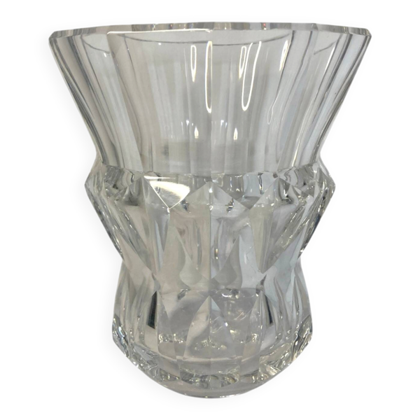 Val Saint Lambert, vase cintré en cristal vers 1950