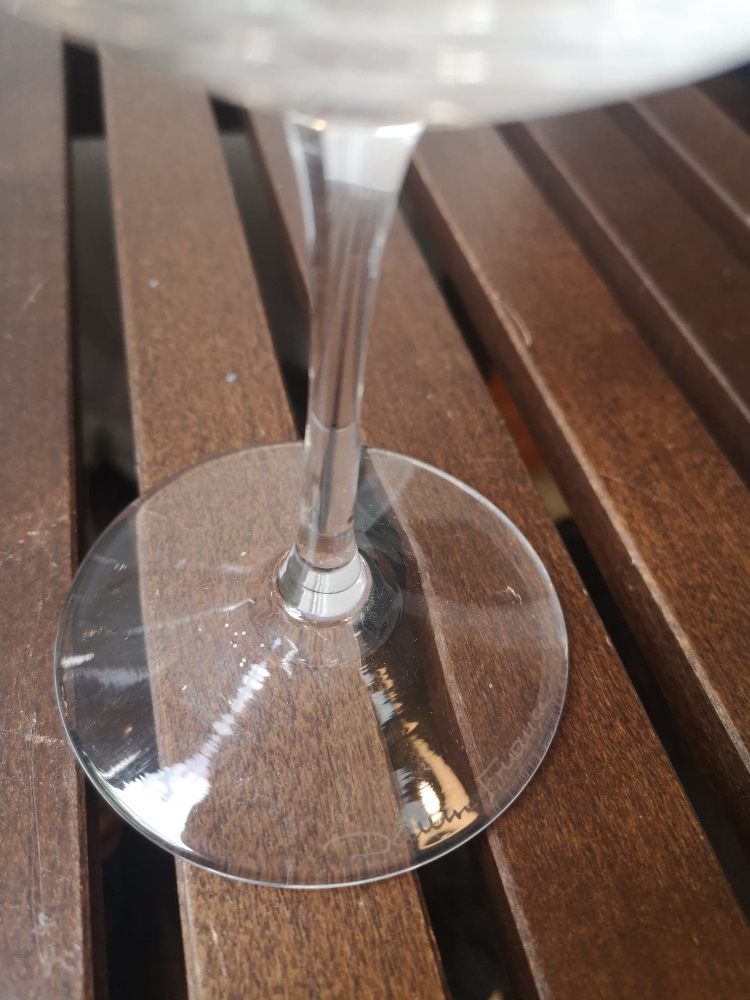 Six wine glasses- Cristal- Daum France