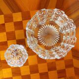 Set Of Two Art Deco Pressed Glass Bowls By Libochovice, 1930s
