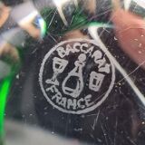 Vide poche, cendrier en cristal taillé vert Baccarat – France, XXe siècle