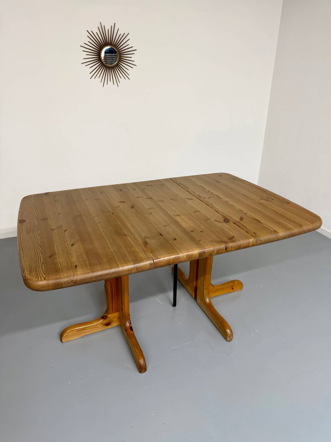 Solid wood extendable table design 70 Scandinavian Rainer Daumiller
