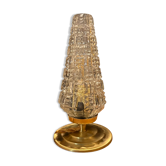 Table lamp antique globe tulip molded glass vintage patterns 70'