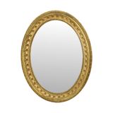 Large Oval Classic Mirror Gold Leaf Baroque Style Flowers 85cm