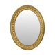 Large Oval Classic Mirror Gold Leaf Baroque Style Flowers 85cm