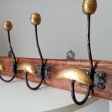 Old coat rack in solid brass