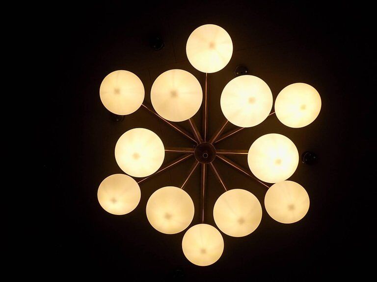 Ceiling light brass and _closes Italian design