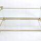 Rectangular Glass Coffee Table with Brass and Acrylic Glass Frame