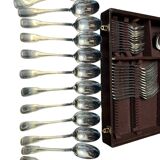 Silver metal cutlery set
