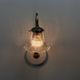 Old wall light swan neck brass tulip transparent glass vintage decoration LAMP-7177