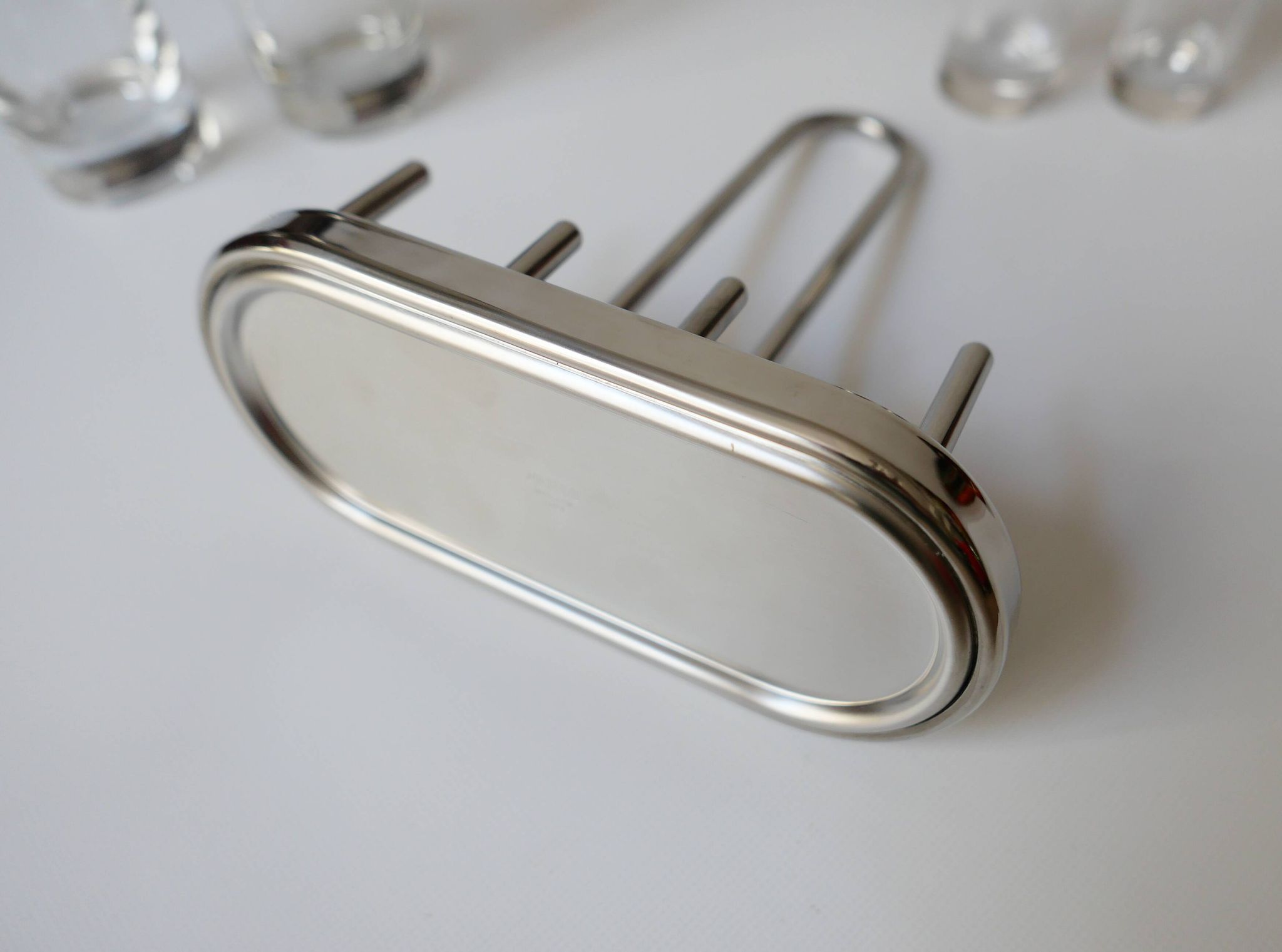 design Ettore Sottsass set Alessi the poor vinegar oil in glass and metal