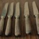 Set of 5 antique knives with wooden handles
