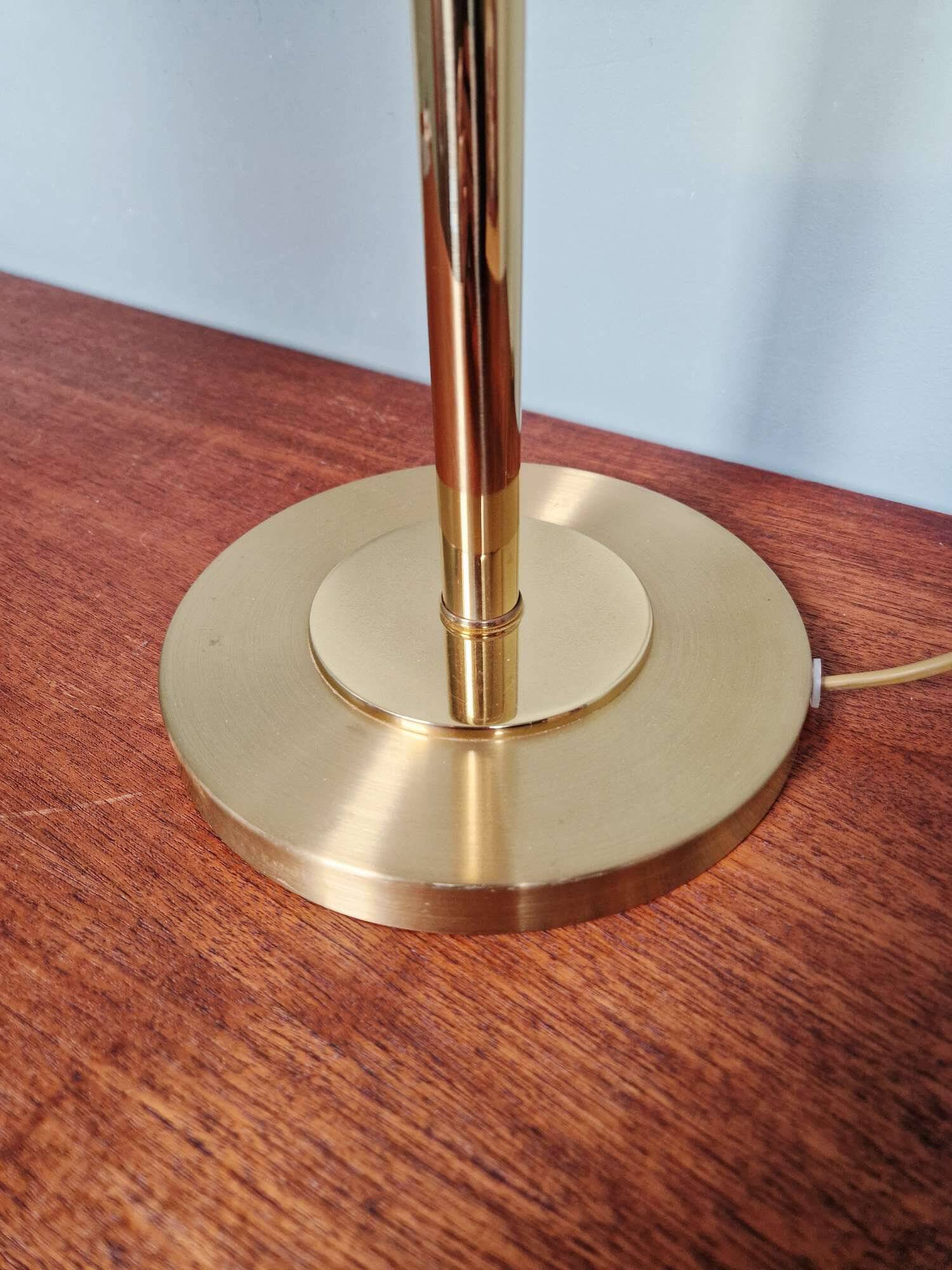 Lampe de bureau articulée en laiton, Boulanger (Belgique), 1970-80