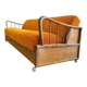 Vintage orange wooden sofa
