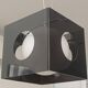 Lampe suspendue design plexiglas fumé 1990s